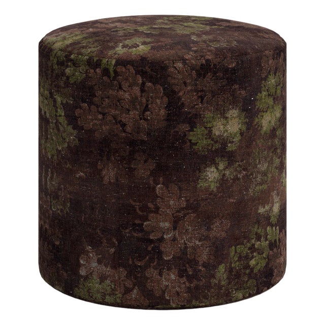 Tambor Ottoman in Verdure Merlot For Sale