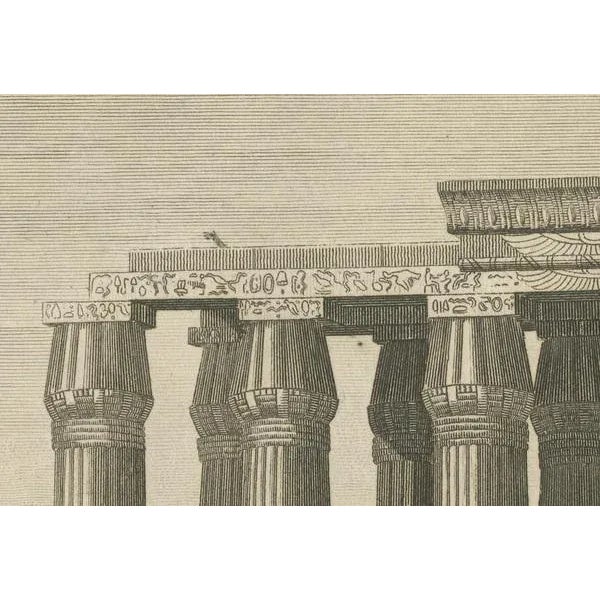 Denon, Ruins of the Temple of Hermopolis, 1820, Copperplate Engraving For Sale - Image 4 of 6