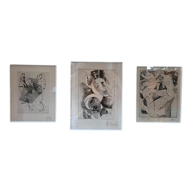 René Mels (Meulemans), Compositions, Etchings, 1945, Set of 3 For Sale - Image 15 of 15