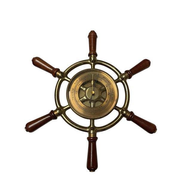 Wood Bronze and Wood Compass from Hermès, 1970s For Sale - Image 7 of 7