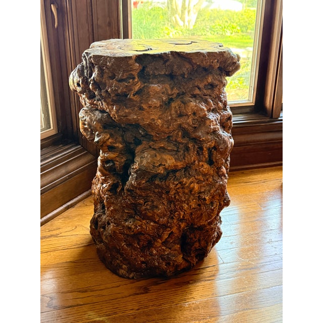 Mid 20th Century Mid Century Olive Wood Sculpture Seat For Sale - Image 5 of 8