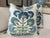 Mid-Century Modern Thibaut “Tybee Tree” in Green and Blue Floral Down-Filled 24" Pillow - Single For Sale - Image 3 of 4