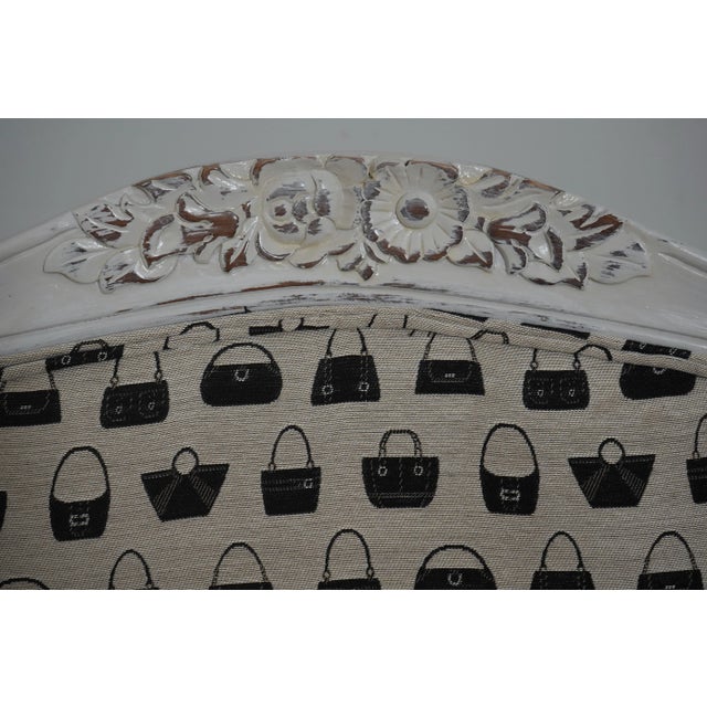 Pair French Decorator Purse Upholstered Armchairs For Sale - Image 11 of 12
