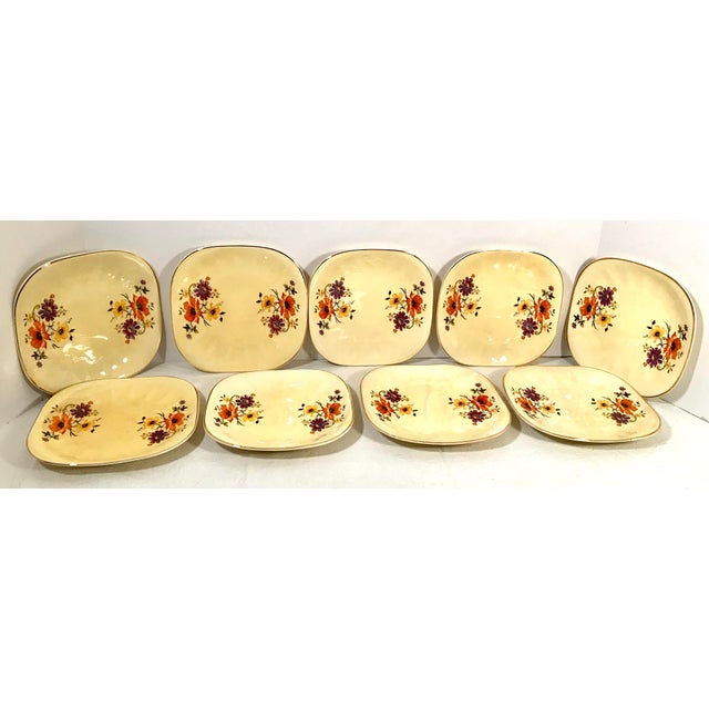 Vintage Limoges China Golden Glow Dessert Plates Set of 9 Chairish