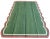 Not Yet Made - Made To Order Handmade Cotton Scalloped Rug, Green with Cream and Raspberry Border - 9'x12' For Sale - Image 5 of 9