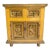 Antique Hand Carved Yellow and Gold Small Cabinet For Sale