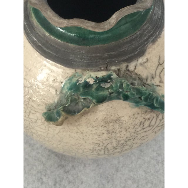 Rustic Vintage Primitive Hand-Thrown Urn For Sale - Image 3 of 6