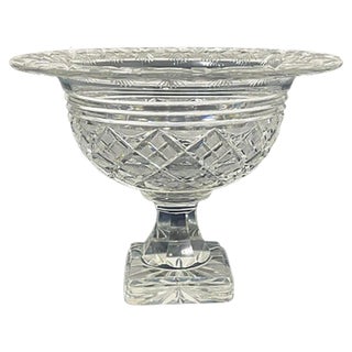 Dutch Crystal Footed Bowl, 1890s For Sale