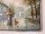 Vintage Burnett Parisian Street Scene Oil on Canvas Painting – Framed For Sale - Image 9 of 13