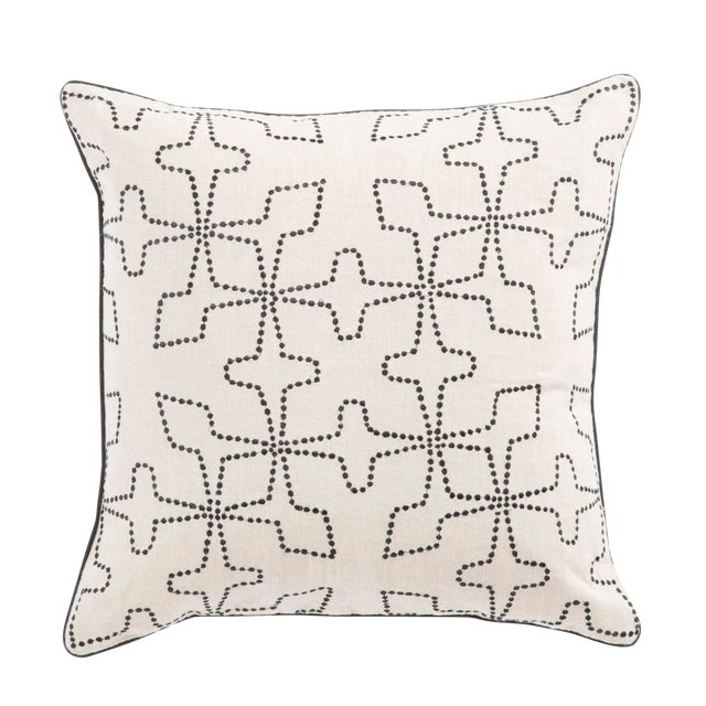 Nikki Chu By Jaipur Living Greta Cream Black Geometric Poly Throw