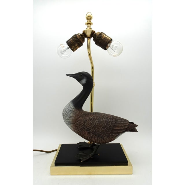 Duck Table Lamp in Polished Brass, 1970s For Sale - Image 4 of 18