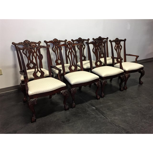 Thomasville Mahogany Collection Chippendale Dining Chairs Set of 8