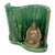 Mid Century Modern Ceramic and Brass Buddha Lamp For Sale