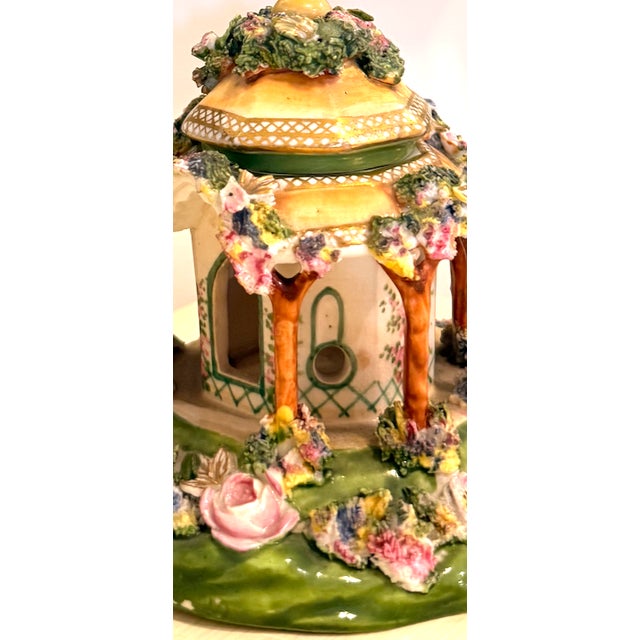English 19th Century Staffordshire Gazebo Summerhouse Pastille Burner For Sale - Image 3 of 9