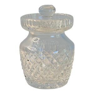 Vintage 1960s Waterford Crystal Alana Condiment Jar With Lid