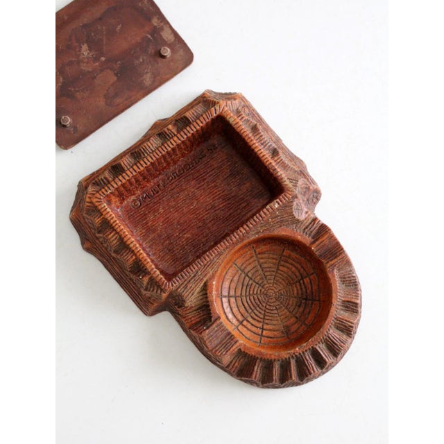 Vintage 1950s Multi Products Faux Bois Dresser Box and Ashtray For Sale - Image 12 of 15