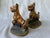 Heavy, charming vintage cast iron and copper Scottie dog bookends, a pair. Green felt on the bases. Very nice vintage...