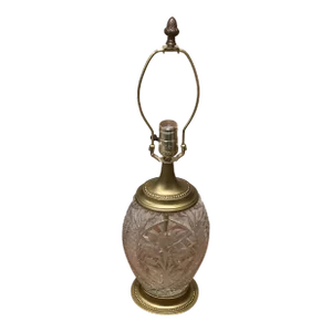 Mid 20th Century Traditional Crystal Large Table Lamp