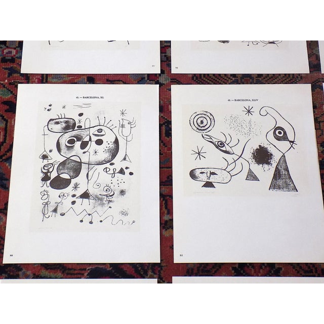 Joan Miró Vintage Mid 20th C. Modern Abstract Joan Miro Lithographs - Set of 12 For Sale - Image 4 of 9
