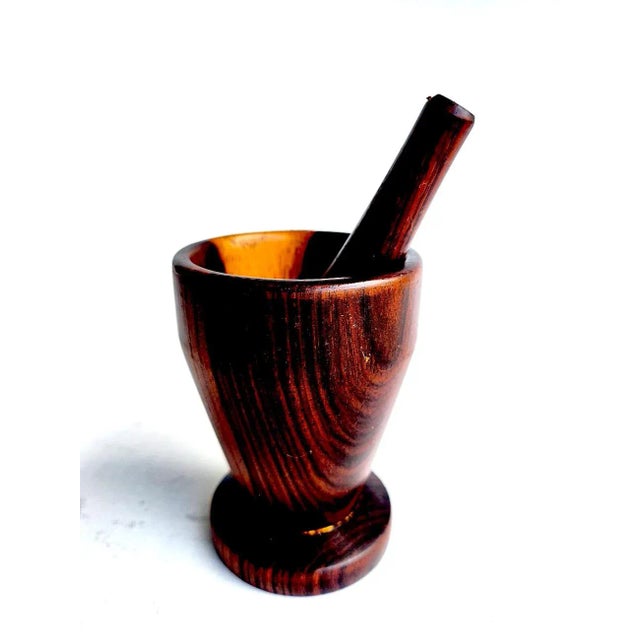 Don Shoemaker Vintage Cocobolo Wood Mortar and Pestle Set, 2 Pieces For Sale - Image 4 of 10