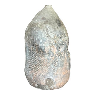 Vintage Boho Signed Studio Pottery Vase For Sale