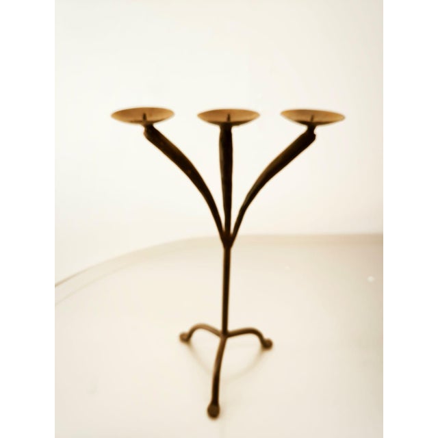Candleholder in Wrought Iron For Sale - Image 6 of 7