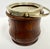 Brown Antique English Oak Biscuit Barrel with Silver Trim For Sale - Image 8 of 10