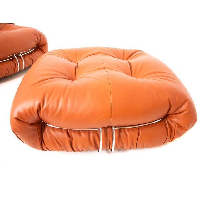 Animal Skin Set of Soriana Chair with Ottoman by Afra & Tobia Scarpa, 1970s For Sale - Image 7 of 13