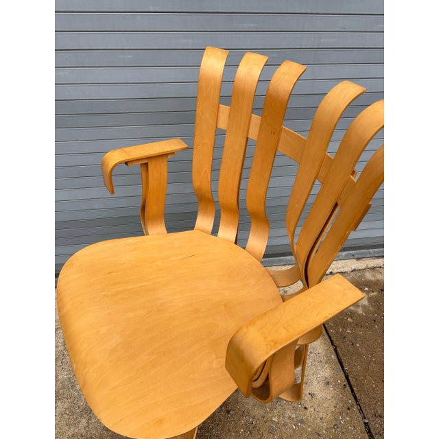 Wood 1990s Frank Gehry for Knoll “Hat Trick” Chair For Sale - Image 7 of 11