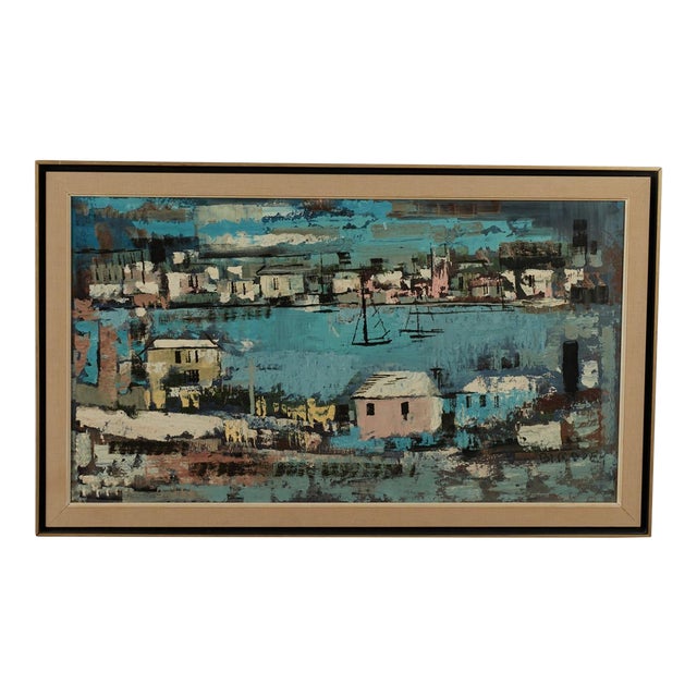 Vintage Bermuda Bayscape by Alfred Birdsey For Sale