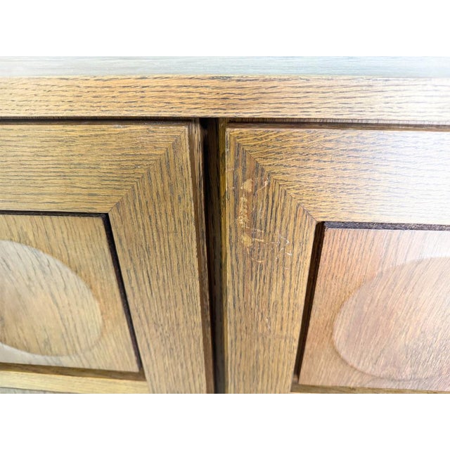 Brutalist Sideboard in Oak by Gerhard Bartels For Sale - Image 8 of 11