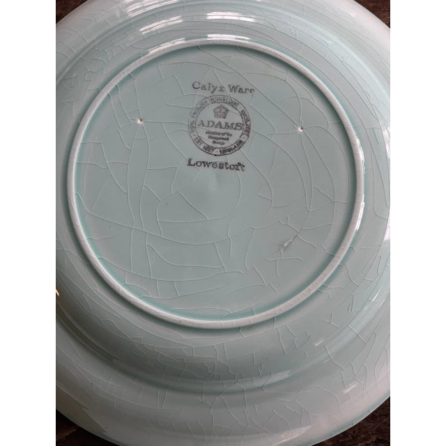 Ceramic Antique English Ironstone by Adam’s Calyxware Dinner Plates - Set of 8 For Sale - Image 7 of 12