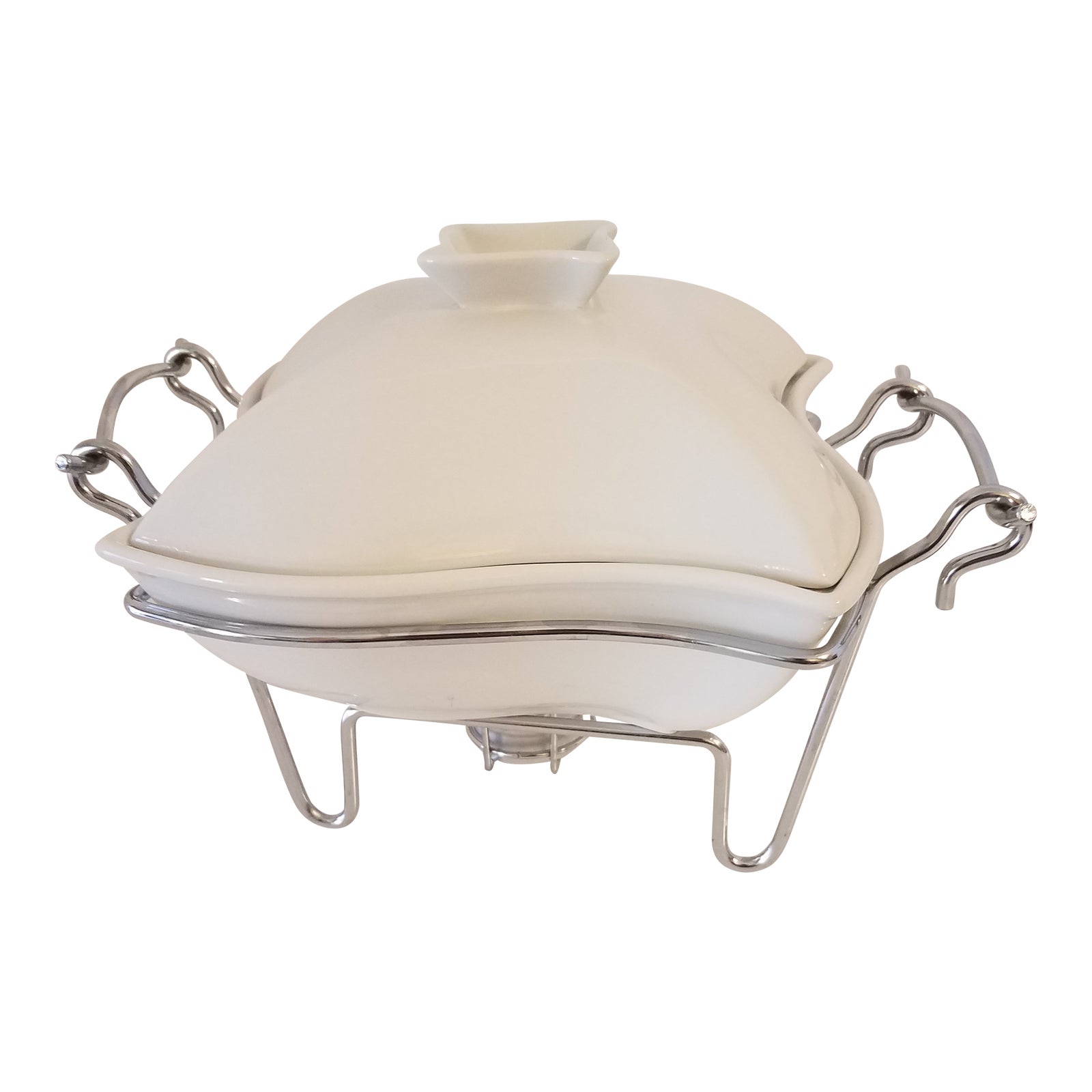 Godinger Silver Company Ceramic & Stainless Steel Food Warmer Chairish