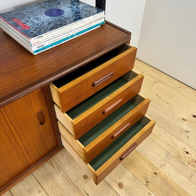 Wood Vintage Danish Teak Bookcase, 1960 For Sale - Image 7 of 12