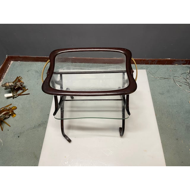 Service Cart Magazine Rack with Wheels by Cesare Lacca for Cassina, 1950s For Sale - Image 6 of 18