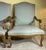2000 - 2009 Pair of French Style Carved and Upholstered Armchairs For Sale - Image 5 of 13