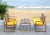 Outdoor Living Set in Brown & Yellow - 4 Pieces For Sale In Philadelphia - Image 6 of 8
