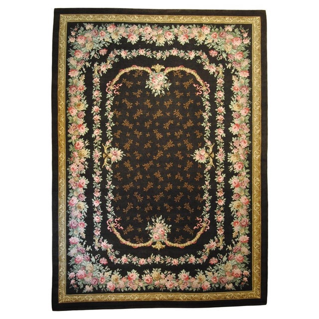 Early 20th Century Savonerie Rug Decorated with Flower Garlands, 1890s For Sale - Image 17 of 17