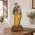 VERY FINE POLYCHROMED STATUE OF SAINT JOSEPH CARRYING THE INFANT CHRIST Probably Spanish circa 17th/18th century 19" H x 7...