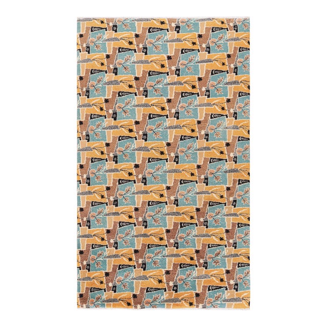 Vintage Zeki Müren Rug With Polychromatic Geometric Patterns, From Rug & Kilim For Sale