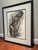 Gorgeous 1984 vintage fine art rendering of a female in charcoal and pastel, signed and professionally framed under glass....