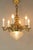Chandelier with 7 light sources. the glass shade is made of deep-cut lead crystal the lamp is in its original condition,...