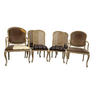 Casa Stradivari Faux Bois Dining Chairs, Set of 6 For Sale