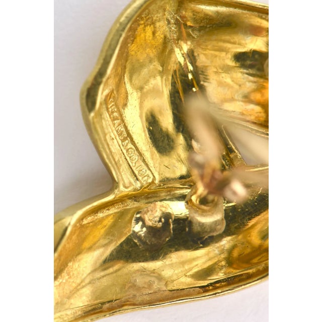 Vintage Tiffany & Co. Sculptural 18 Karat Gold Pierced Lever Back Earrings - 2 Pieces For Sale - Image 10 of 10