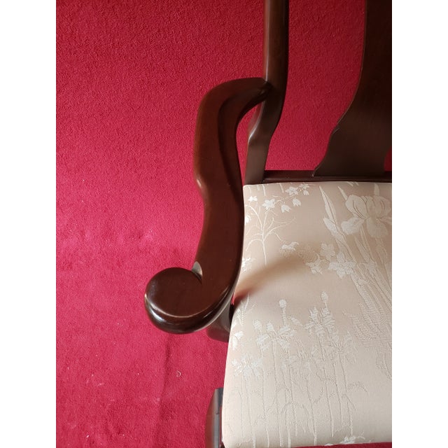 Brown Late 20th Century Ethan Allen Queen Anne Style Dining Set With 6 Chairs - Set of 7 For Sale - Image 8 of 12