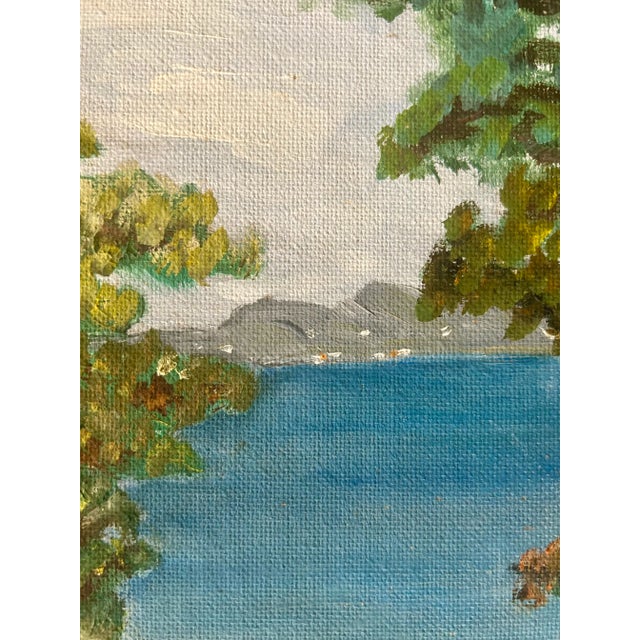 1975 California Chic Original Cityscape, "Telegraph Hill", Oil on Board, Framed For Sale - Image 10 of 11