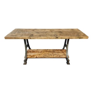 Industrial Worktable, 1950s For Sale