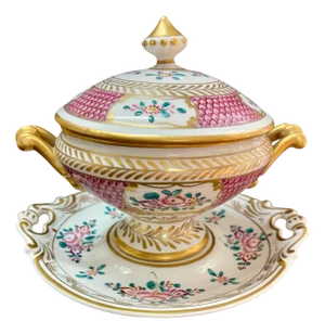19th French Century Porcelain Serving Bowl from Samson, 1830s