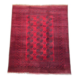 Vintage Afghan Turkmen Ersari Bokhara Oversize Rug - 12'2" X 10'4" For Sale