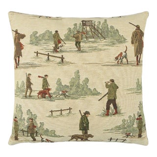 The Country Shoot Tapestry Cushion With Feather Filler - 46x46cm (18"x18") For Sale